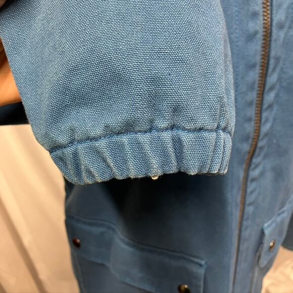 Trovata Womens Gully Coat Hooded Blue Medium 100% Cotton Pockets‎ Spring Classic - Picture 4 of 14